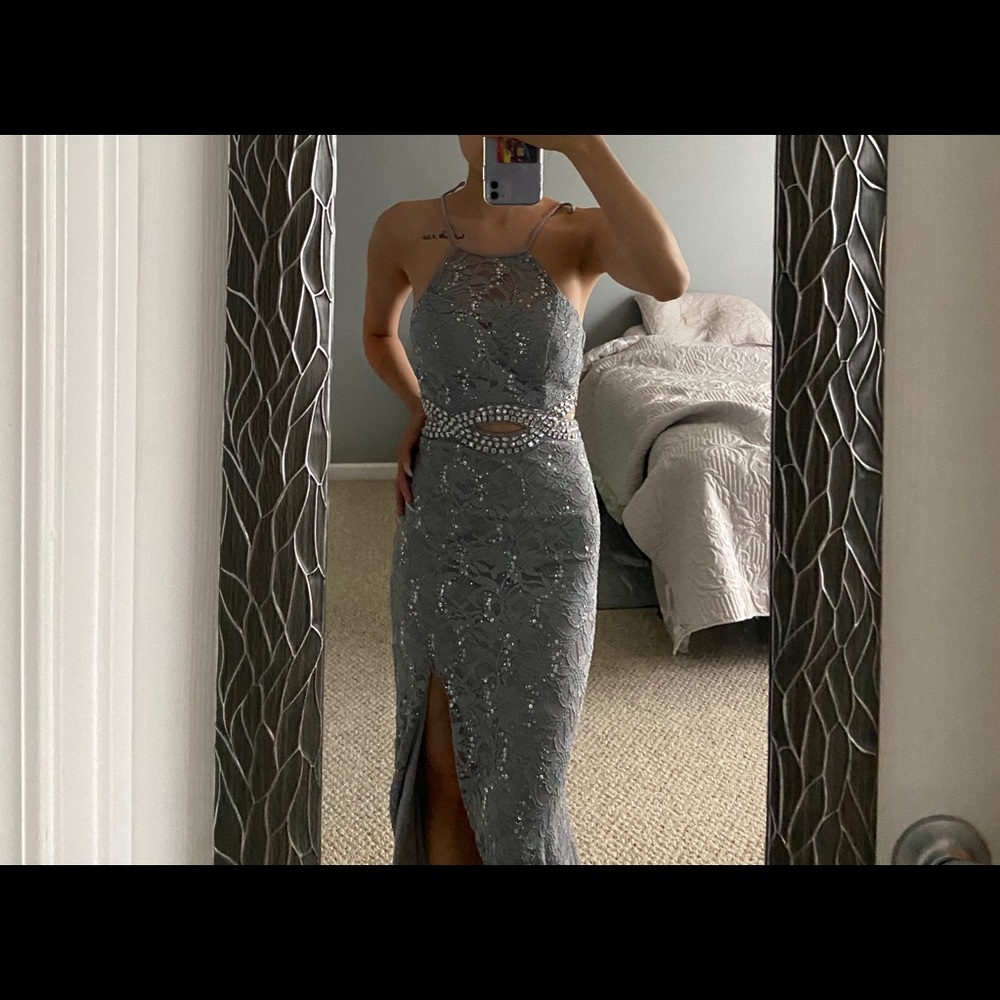 Silver Prom dress